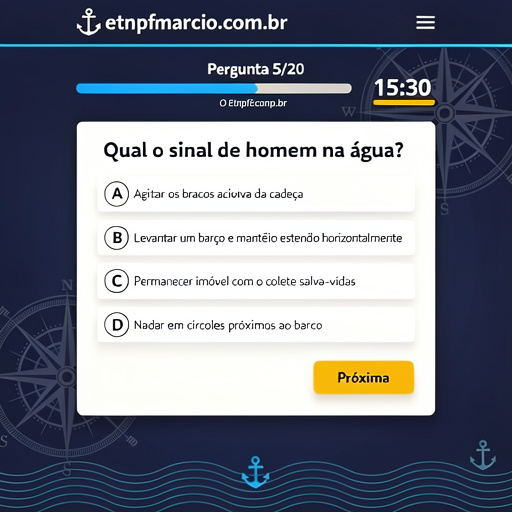 Interface de simulado online com cronômetro e questões